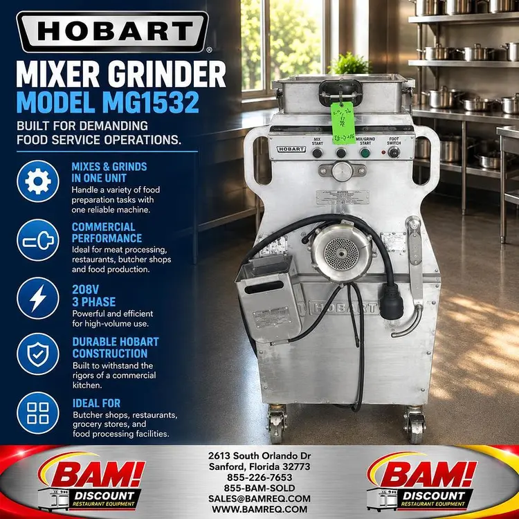 Used HOBART MG1532 Grinder Mixer Florida US | BAM Discount Restaurant Equipment #1419757