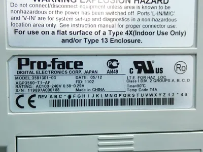 Used PROFACE AGP3560T1AF Interface Monitors | HGR 24 #752832