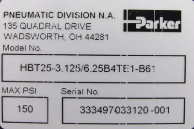 NEW PARKER HBT25-3.125/6.25B4TE1-B61 H-BODY SLIDE 1PP1D0003342