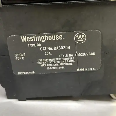 USED WESTINGHOUSE BA3020H