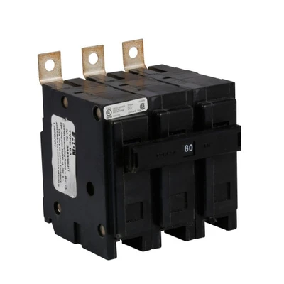 Eaton BAB3080H Quicklag Industrial Thermal-Magnetic Circuit Breaker, 80A [New]