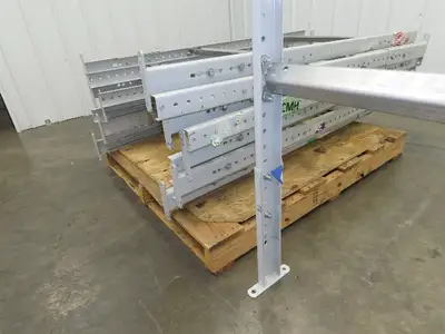 30"W Conveyor Leg Floor Support 54-5/8"-62-5/8"H  Lot of 10  White
