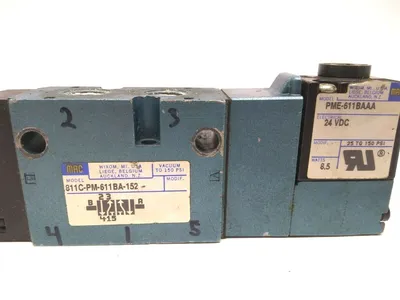 USED MAC VALVES SOLENOID VALVE WITH PME-611BAAA 24VDC COIL