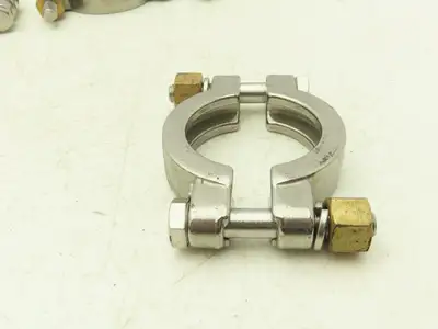 Sanitube 13MHP-100-150 Double Bolted Sanitary Clamp 304SS 1"-1-1/2" Lot of 9