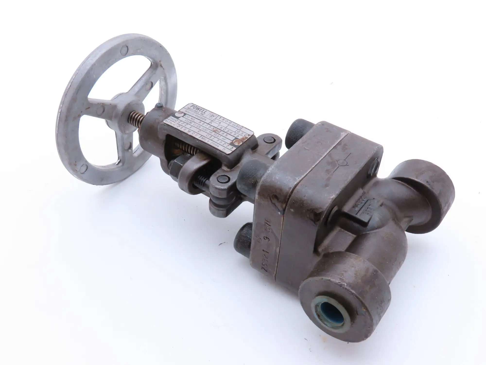 Powell C2221 B2 C1 Globe Valve 1/4" Socket Weld Rising Stem Carbon Class 1500