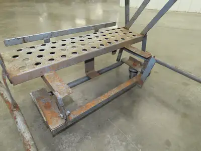 Cotterman 933701 Rolling Ladder 5 Step 10" Work Platform 50" Top Step 450lbs