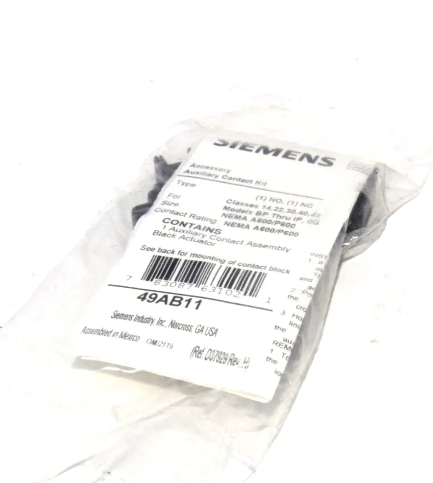 NEW SIEMENS 49AB11 CONTACT BLOCK