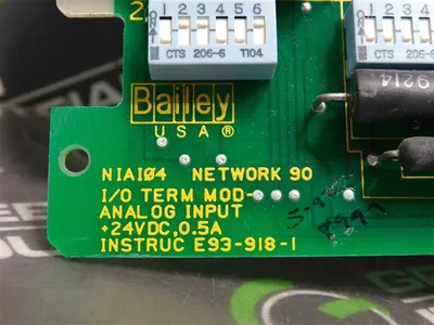 Bailey Controls NIAI04 Network 90 Input/Output Termination Module 6635994LI Used