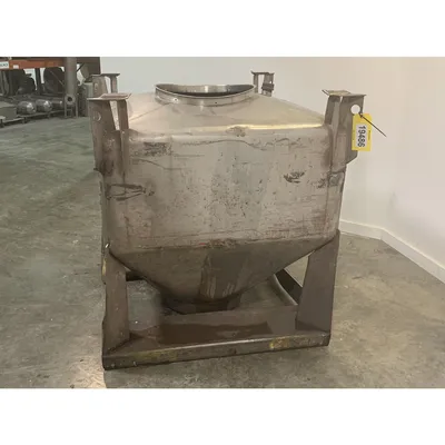 Used 1000 Liter (35 cu. Ft) IBC Matcon Stainless Steel Portable Tote Bin