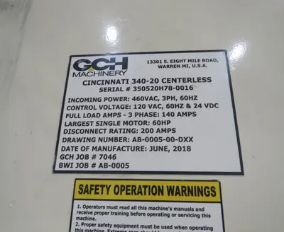 1978 CINCINNATI # 340-20 GRINDERS, CENTERLESS | GCH Machinery (17)