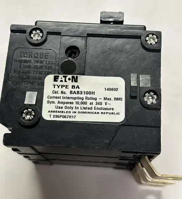 New | in-Stock EATON BAB3100H Miscellaneous Equipment (Electrical & Power) | Surplus Asset Holdings #1197689
