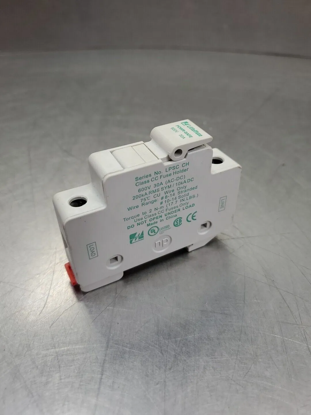 Littelfuse POWR-SAFE LPSC CH Class CC Fuse Holders, 30A 600V. 4D-34