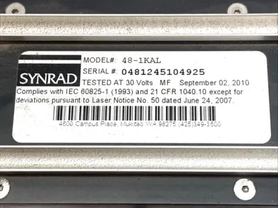 Used SYNRAD CARBON DIOXIDE LASER HEAD 30W Lasers / Laser Systems Michigan US | Maverick Industrial Sales #1091861