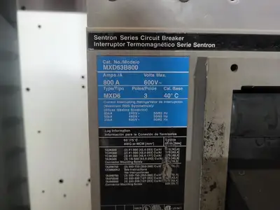 Circuit Breaker MCC Bucket 800A