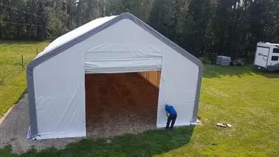 NEW 30X60X20 DOUBLE TRUSS STORAGE BUILDING