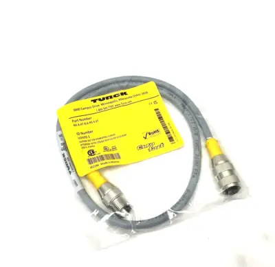 NEW TURCK EUROFAST SENSOR/ACTUATOR EXTENSION CABLE 0.6M U2433-1