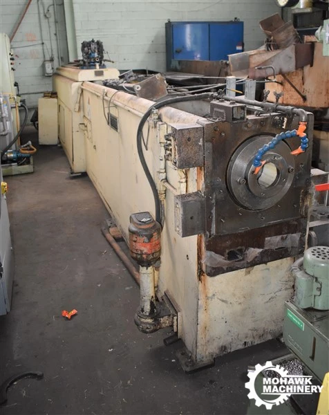 20 TON LAPOINTE “HP40SPEC” EXTRA-LONG HYDRAULIC HORIZONTAL BROACH w/RETRIEVER & 120” STROKE