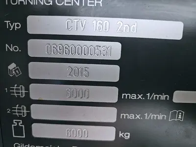 USED 2015 DMG Mori CTV 160 2nd