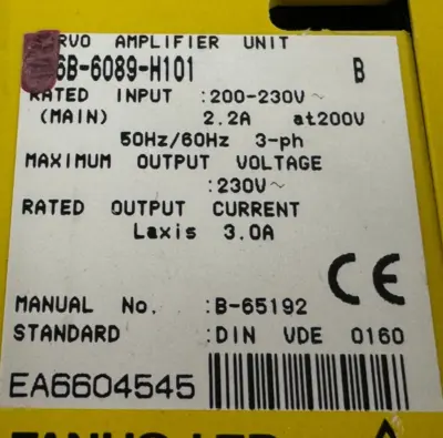 USED FANUC A06B-6089-H101-R