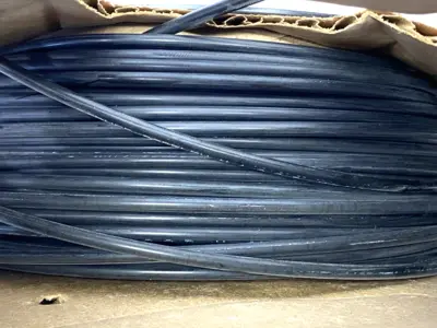 USED PARKER BLACK NYLON TUBING .093" ID 1/8" OD SHELFWARE LOT OF 100'