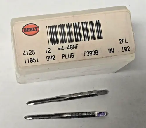 Lot of 2 Besly Tap #4 - 48NF GH2 Plug 2 FL Brand New USA Made