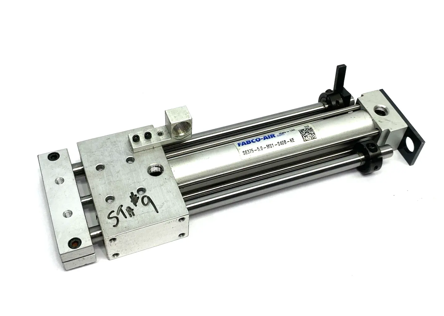 SE375-5.0-MS1-S40B-KE | Fabco Air  Dbl-Act Pneumatic Linear Guided Slide Actuator - Used