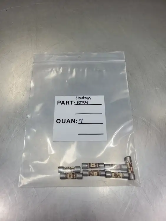 Used Bussmann KTK-4 Limitron Fast-Acting Fuse, 600V, 4A, Lot of 7. Fuses | Palmetto Automation #1155926