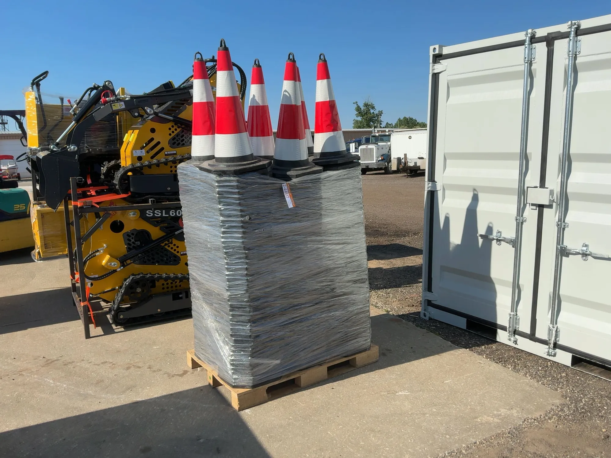 Approx. (250) New SDLANCH Black Traffic Cones with Reflective Tape, approx. 15-1/4”x15-1/4” base and...