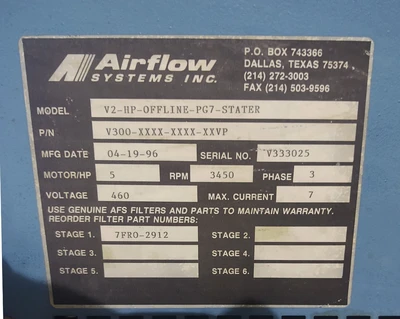 USED AirFlow V2-HP-OFFLINE-PG7-STATER