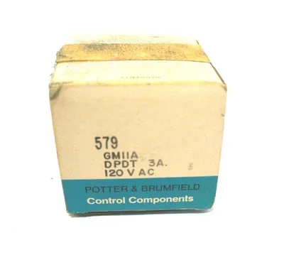 4 NEW POTTER & BRUMFIELD GMIIA DPDT 3A RELAY 579 GMIIA