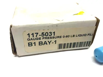 USED PIC GAUGES LIQUID FILLED PRESSURE GAUGE 2" 0-60PSI 1/4" BOTTOM PORT
