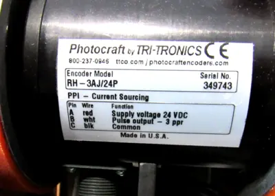 NEW PHOTOCRAFT TRI-TRONICS RH-3AJ/24P ENCODER WHEEL RH3AJ24P