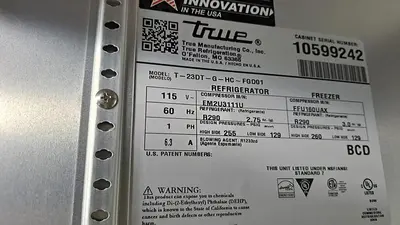 USED TRUE REFRIGERATION T-23DT-G-HC~FGD01