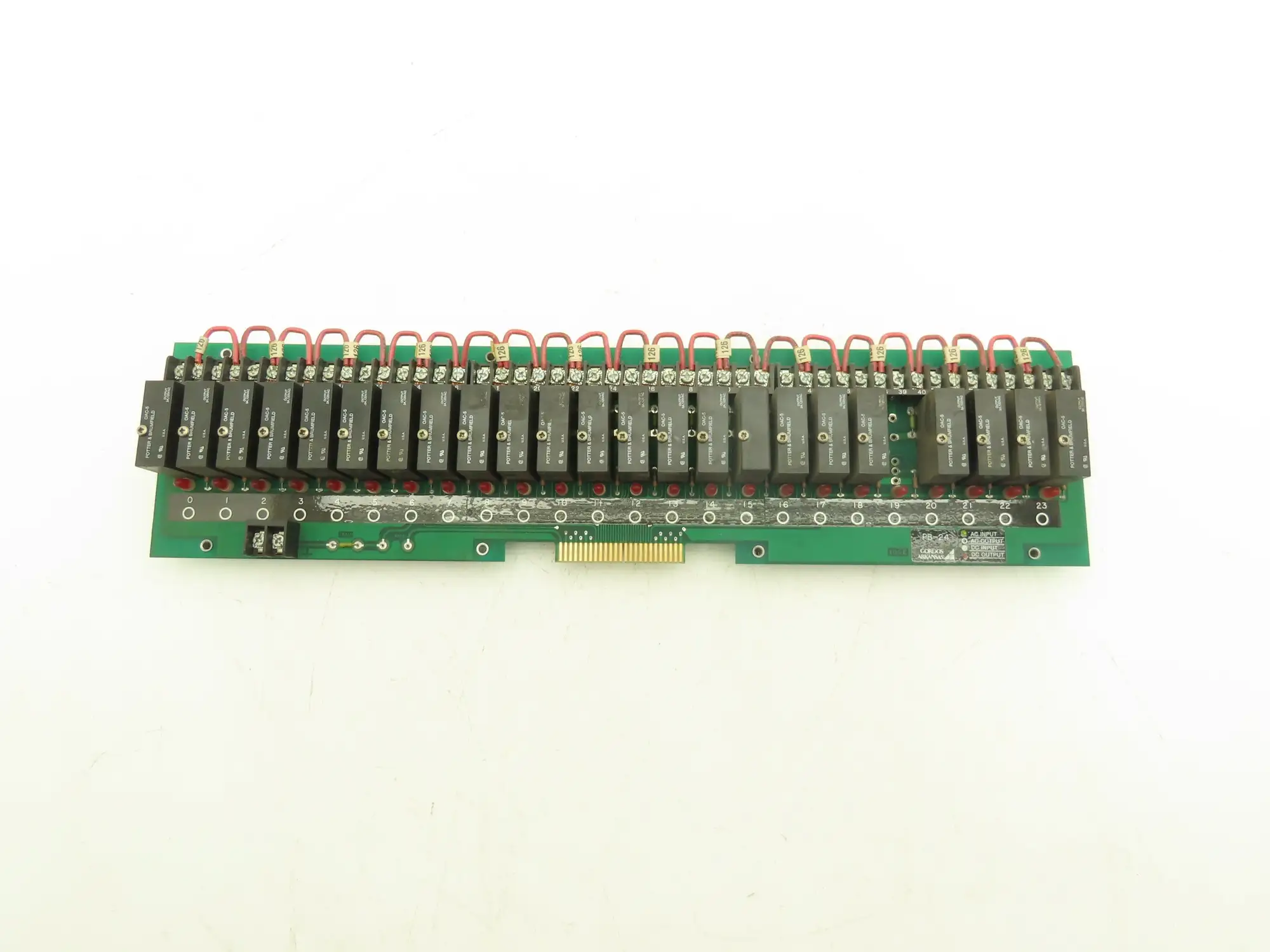 Gordos Arkansas PB-24 Printed Relay Circuit Board Module Card PCB W/22 Relays