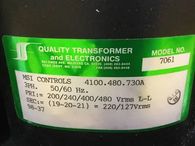 USED QUALITY TRANSFORMERS 7061