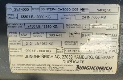 USED 2015 CATERPILLAR 2ET4000