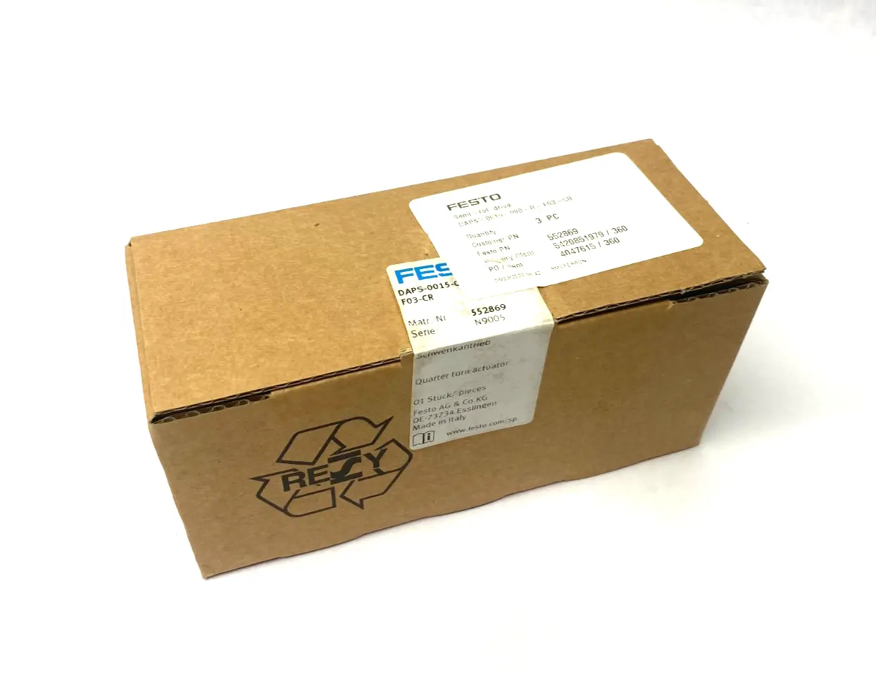 NEW FESTO QUARTER TURN ACTUATOR