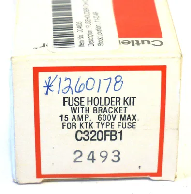 NEW CUTLER HAMMER C320-FB1 TYPE KTK FUSE HOLDER C320FB1
