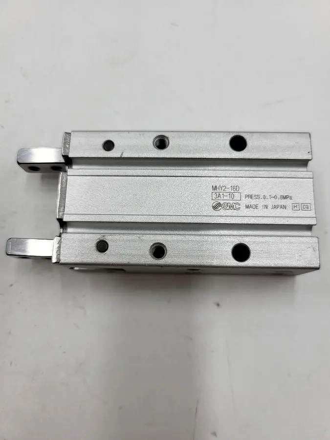 USED SMC SMC MHY2-160 ANGULAR AIR GRIPPER: 15 PSI TO 87 PSI, 87 PSI MAX OP PRESSURE, 15 PSI MIN OP PRESSURE