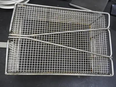 Used Winco Used Winco 13.5"x9.5"x6" Commercial Deep Fryer Basket Food, Restaurant, & Bakery Parts & Accessories Illinois US | Falcon Restaurant Supply #1376618