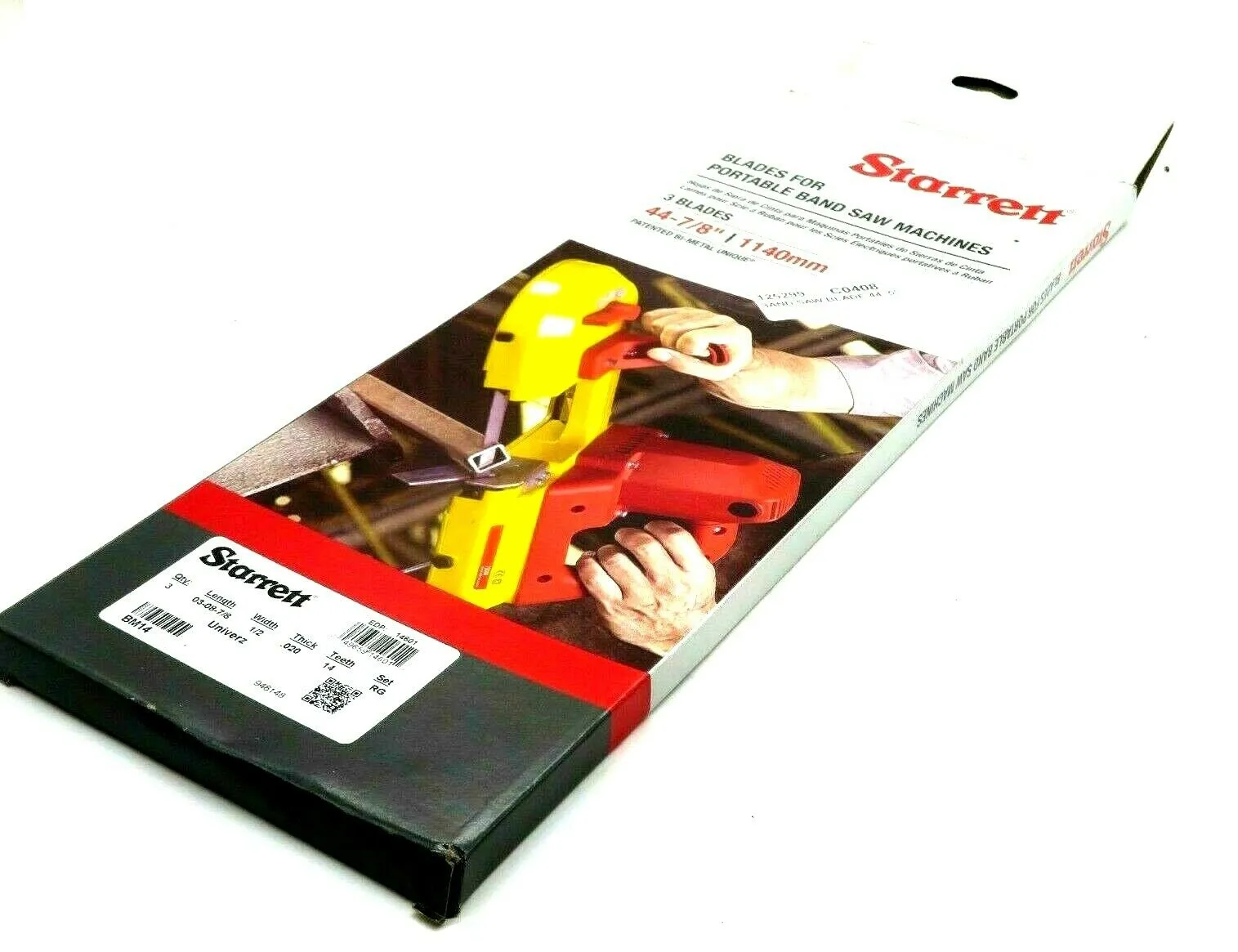 3 NEW STARRETT UNIVERZ BM14 44-7/8" 1140MM BAND SAW BLADES