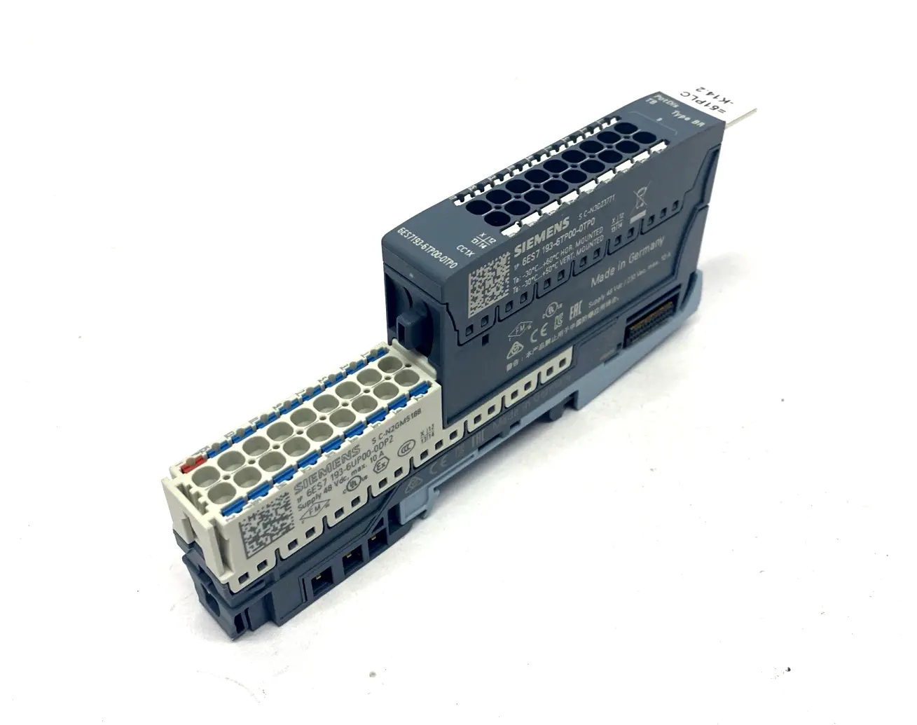 USED SIEMENS POTDIS-TB-BR-W TYPE BR MODULE 6ES7193-6UP00-0DP2 BASE