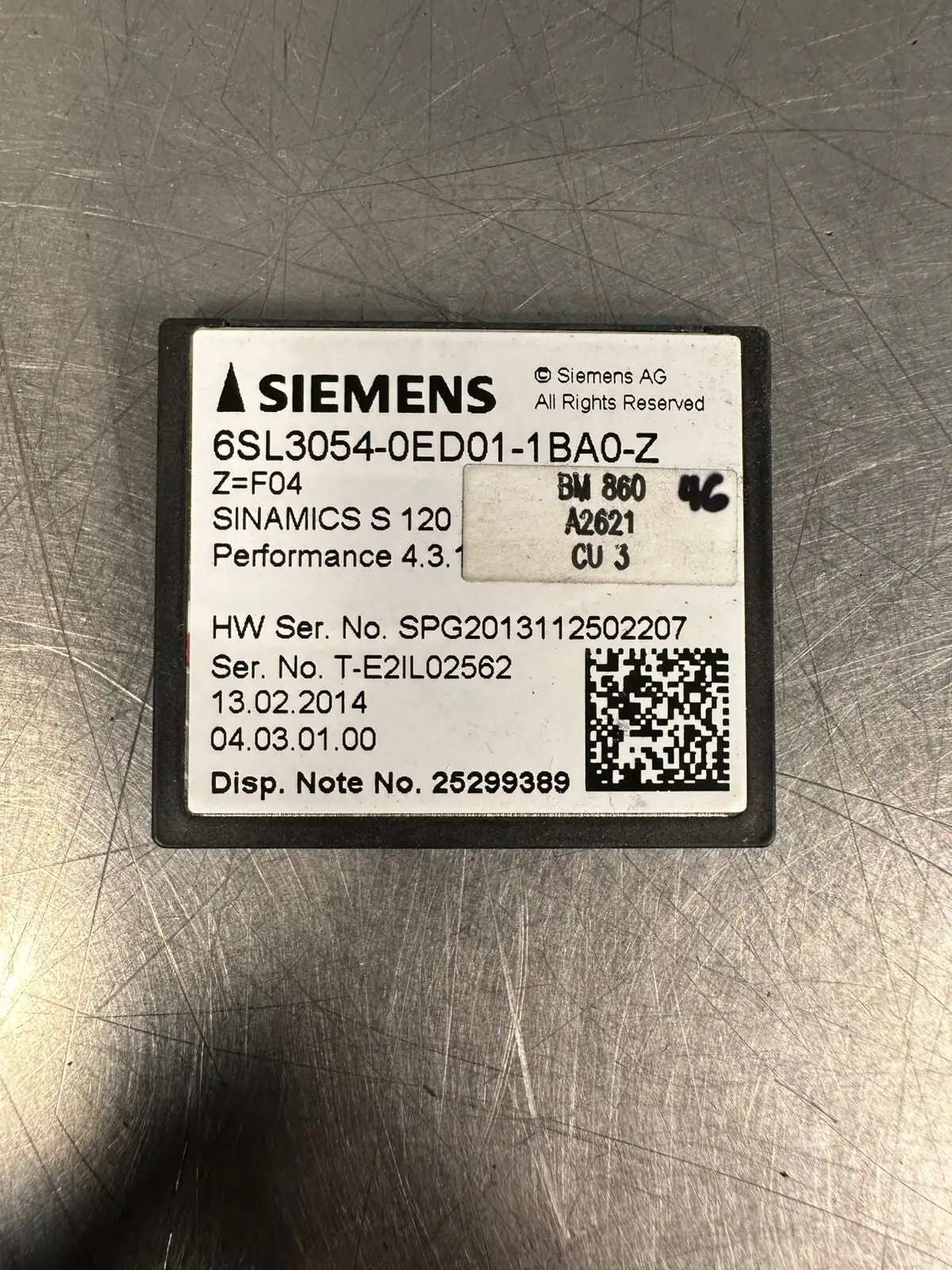 Siemens 6SL3054-0ED01-1BA0-Z Sinamics S120 (5.3.3)