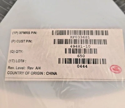 650 pcs XFMRS 49481-10 XF0336S1 Thick Film Surface Mounted Brand NEW