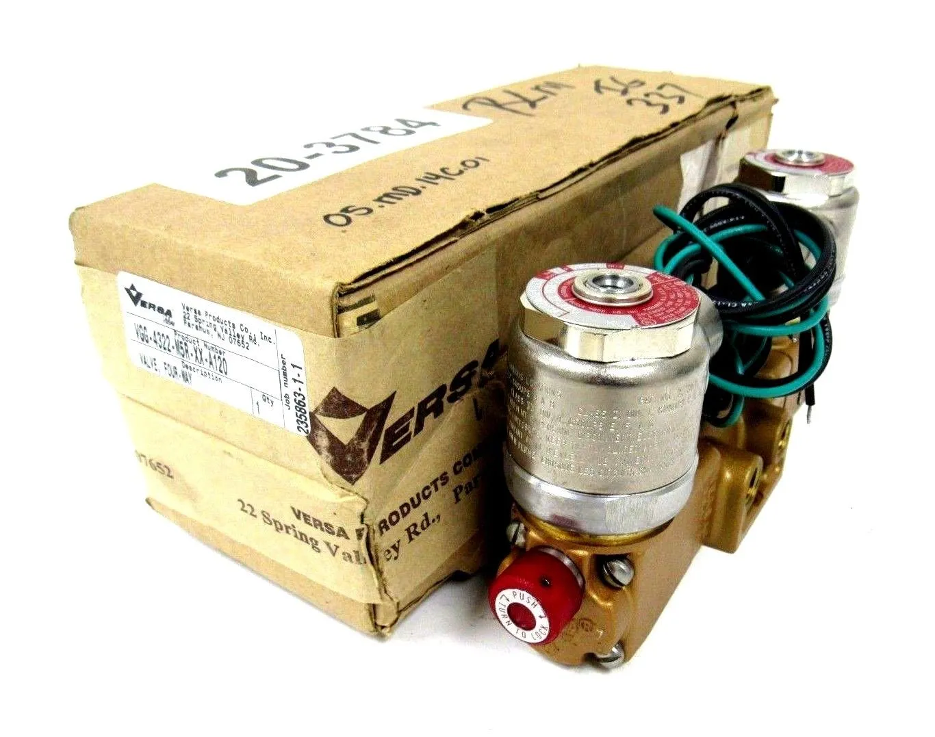 NEW VERSA VALVES VGG-4322-M5R-XX-A120 SOLENOID VALVE VGG4322M5RXXA120