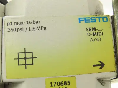 Festo LFR-D-MIDI Filter Regulator/Pressure Switch/Branching Module/ Lot of 2