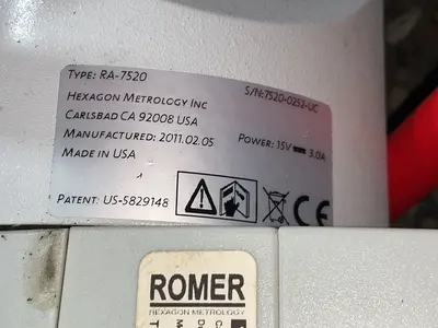 Used 2011 ROMER HEXAGON METROLOGY INC RA7520 Portable Arm Coordinate Measuring Machines Ohio US | HGR 24 #1502538