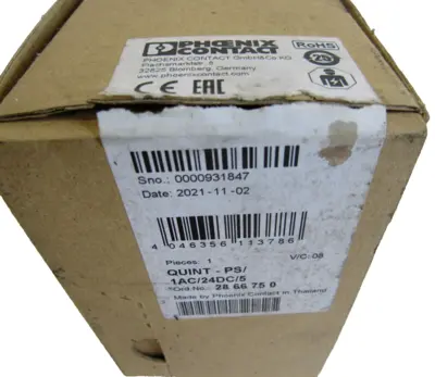 NEW PHOENIX CONTACT QUINT-PS/1AC/24DC/5 POWER SUPPLY 2866750 QUINTPS1AC24DC5