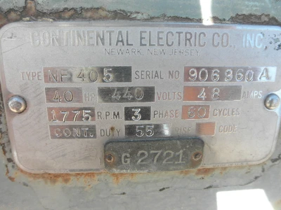 USED CONTINENTAL ELECTRIC -