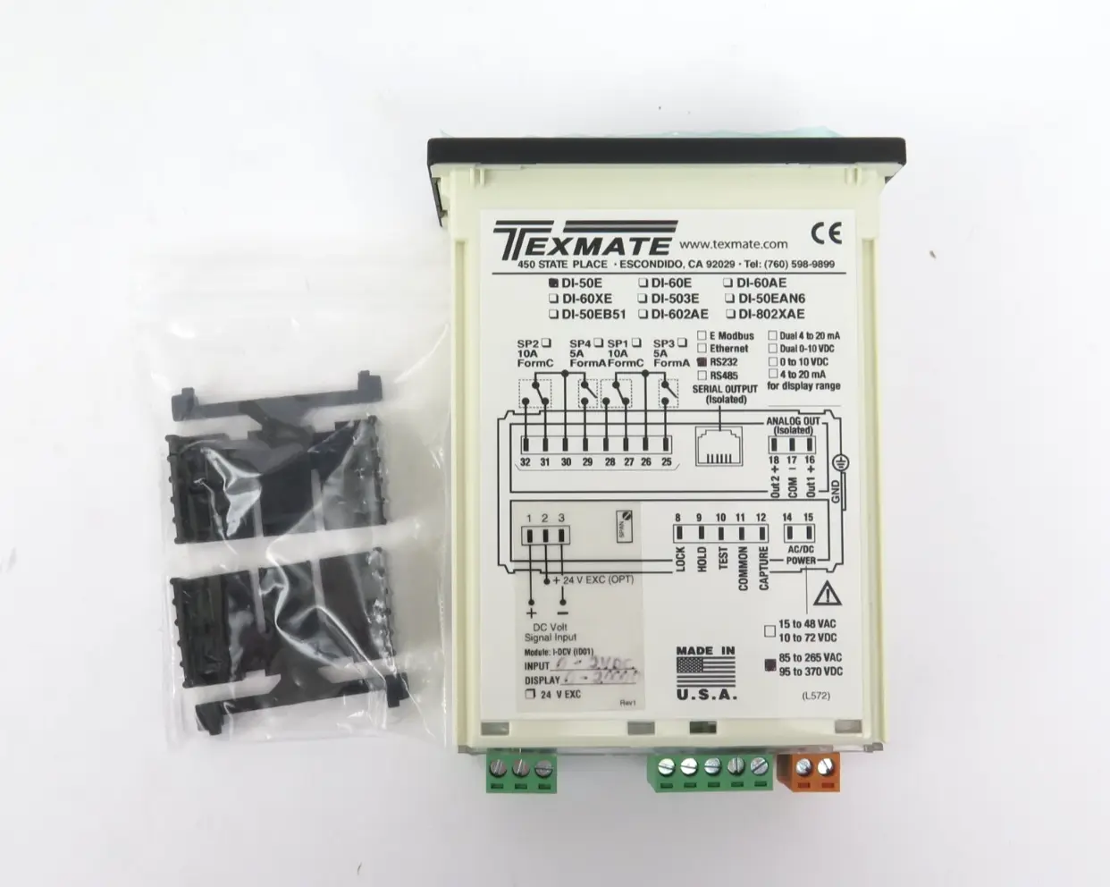 New | in-Stock Texmate DI-50E Meters - Misc California US | ANACAPA EQUIPMENT BROKERS, INC #1299960